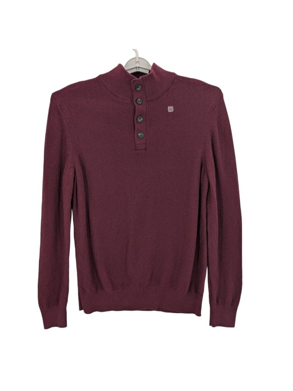 Express Henley Mock Neck Sweater‎ Old Money Preppy Knit Pullover Business Large